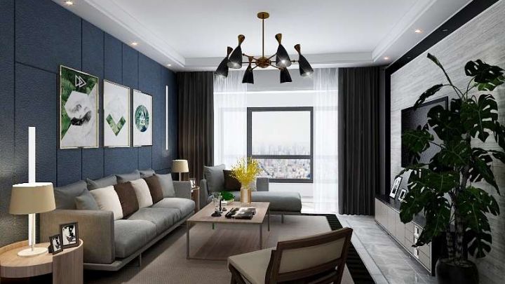 國花園126㎡簡約風格案例賞析