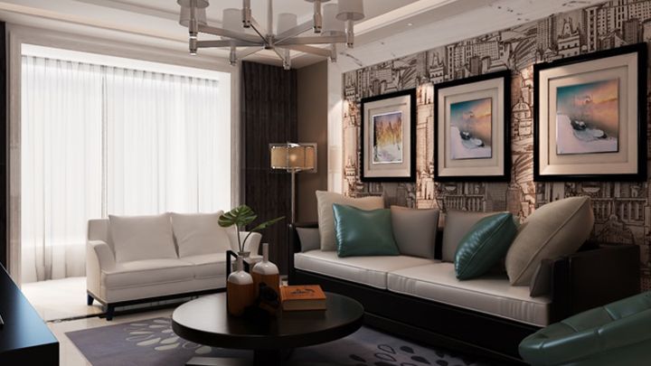 天景美地156㎡后現(xiàn)代案例