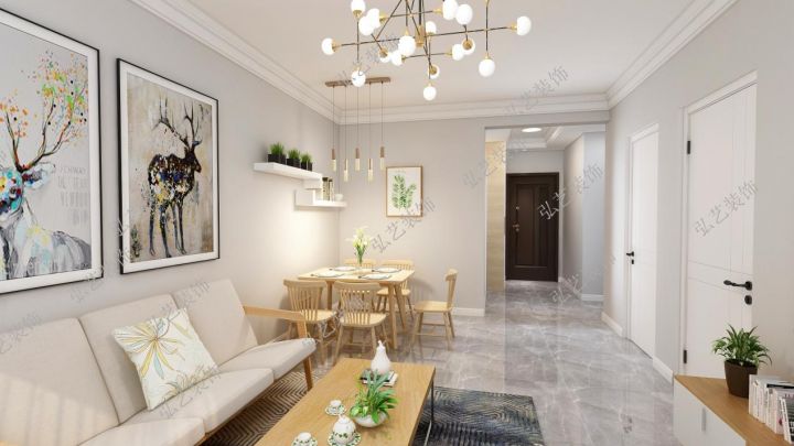 景泰翰林-74平米-4.5萬元-原木系簡約小宅